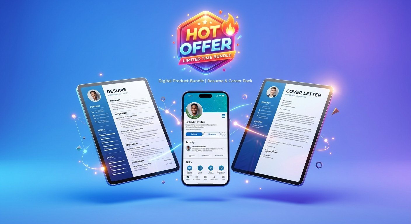 Hot Offer Bundle – Resume + Cover Letter + LinkedIn