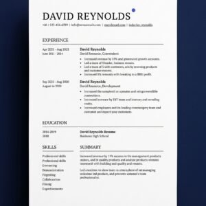 Non-Editable ATS Resume